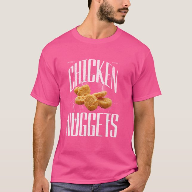Funny Chicken Nugget Meme Bootleg Retro 90s Street T-Shirt (Front)