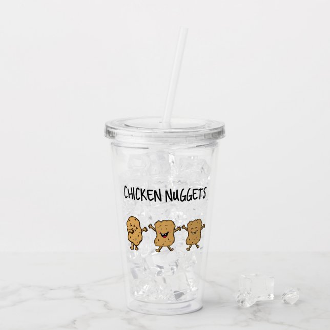 Funny Chicken Nuggets Acrylic Tumbler (Back Ice)