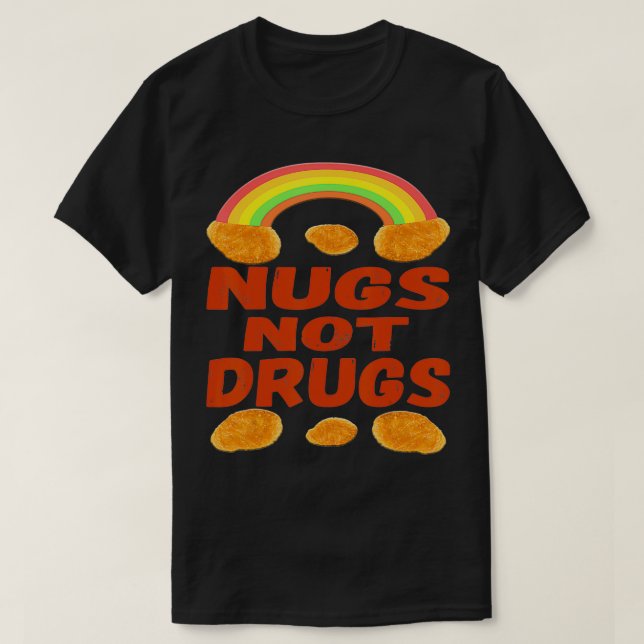 Funny Chicken Nuggets Costume, Fast Food Pun, Nugs T-Shirt (Design Front)