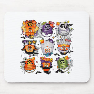 Funny Chicken Nuggets In Pumpkin Zombie Costume Ha Mouse Mat