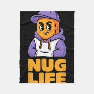Funny Chicken Nuggets Loves Chicken Chicken Nugget Fleece Blanket