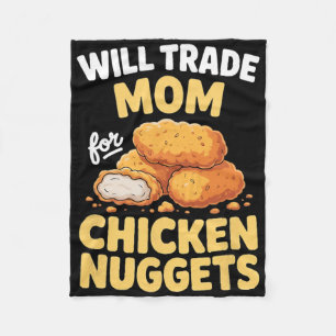 Funny Chicken Nuggets Loves Chicken Chicken Nugget Fleece Blanket