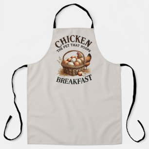Funny Chicken poop word art  Apron