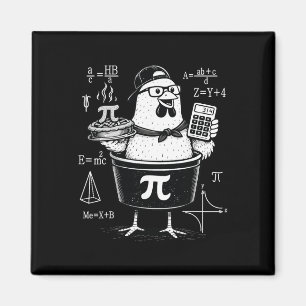 Funny Chicken Pot Holding Calculator Math Teacher  Magnet