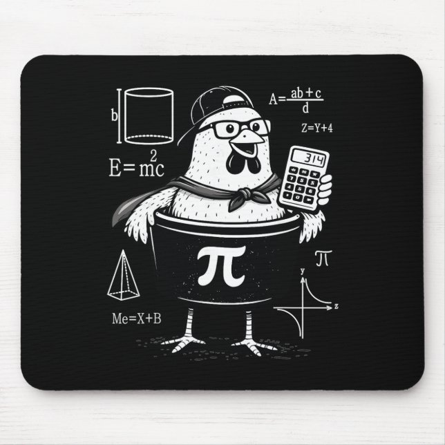 Funny Chicken Pot Holding Calculator Math Teacher  Mouse Mat (Front)