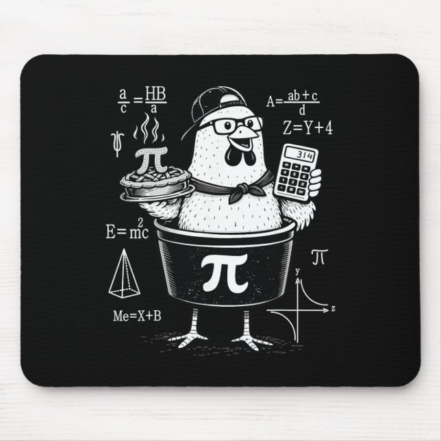Funny Chicken Pot Holding Calculator Math Teacher  Mouse Mat (Front)