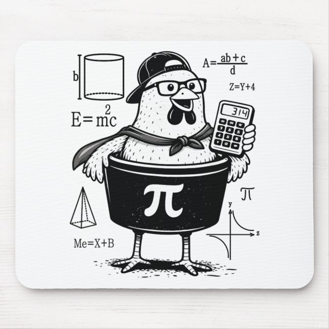 Funny Chicken Pot Holding Calculator Math Teacher  Mouse Mat (Front)