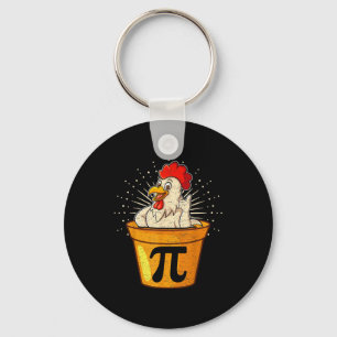 Funny chicken pot math joke for teachers students key ring