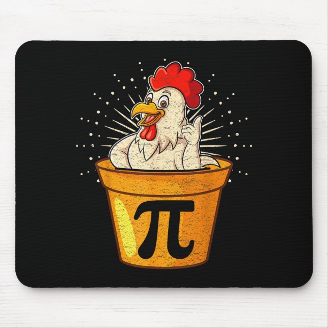 Funny chicken pot math joke for teachers students  mouse mat (Front)