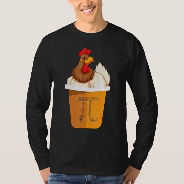 Funny Chicken Pot Pi Day 3 14 Math Teacher Men Wom T-Shirt (Front)