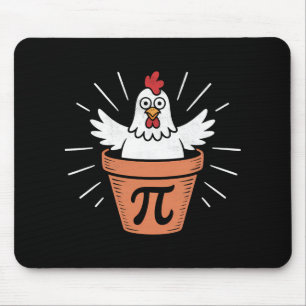 Funny Chicken Pot Pi Day Pie Math Lover Geek 3.14 Mouse Mat