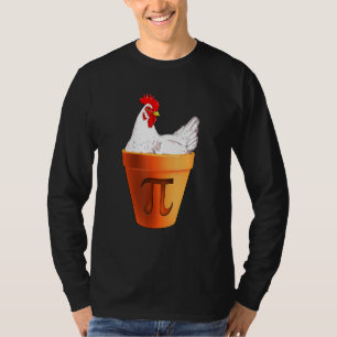 Funny Chicken Pot Pi Day Pie Math Lover Geek 3 1 T-Shirt