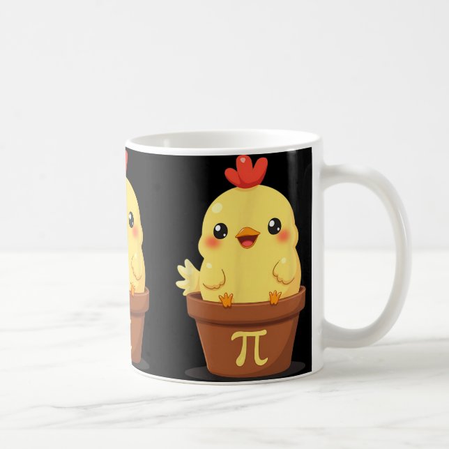 Funny Chicken Pot Pi Day Pie Math Teachers Lover 3 Coffee Mug (Right)