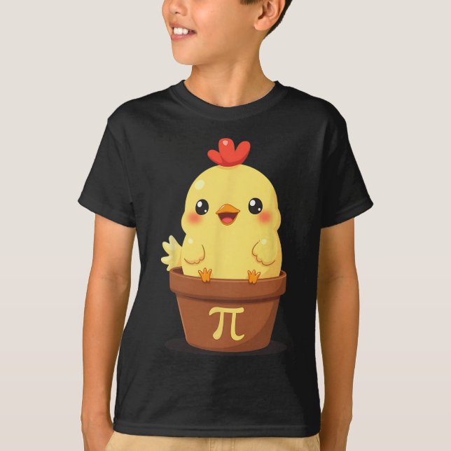 Funny Chicken Pot Pi Day Pie Math Teachers Lover 3 T-Shirt (Front)