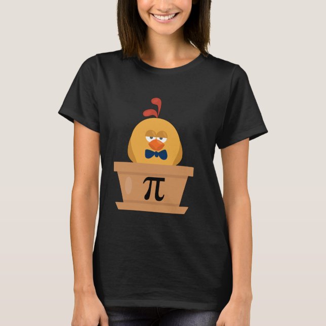 Funny Chicken Pot Pi Shirt Day Pie Math Lover Geek (Front)