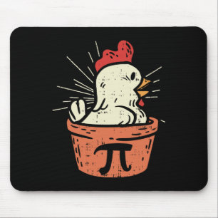 Funny Chicken Pot Pi Shirt Day Pie Math Lover Geek Mouse Mat