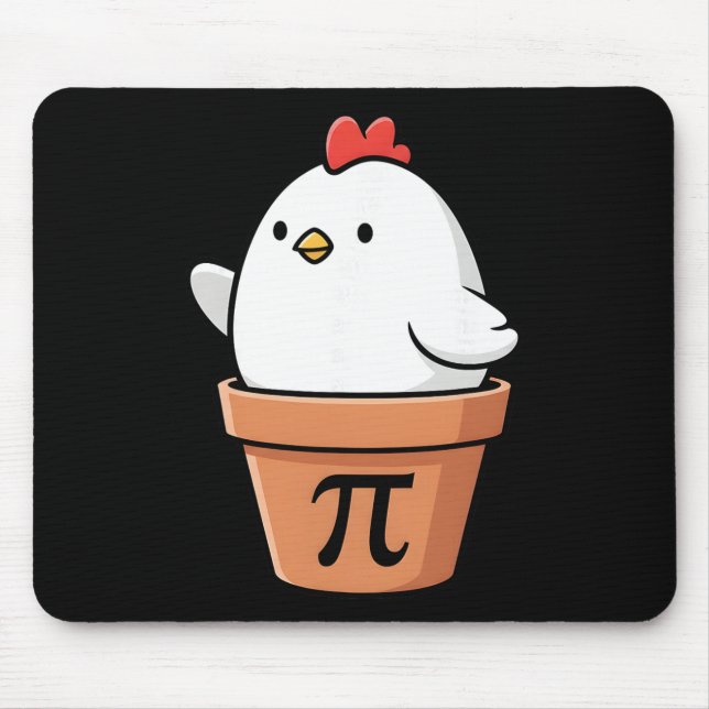 Funny Chicken Pot Pie 3,14 Pi Number Math Teacher  Mouse Mat (Front)