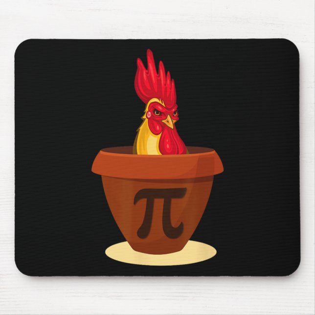 Funny Chicken Pot Pie - Chicken Pi Day 2019 Shirt  Mouse Mat (Front)