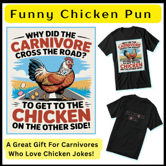 Funny chicken pun carnivore ketovore keto diet Tri-Blend shirt