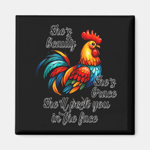Funny Chicken Quote  Magnet