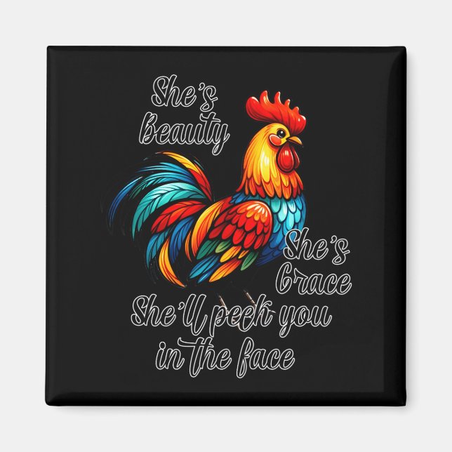 Funny Chicken Quote  Magnet (Front)