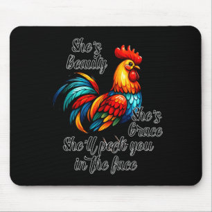Funny Chicken Quote  Mouse Mat