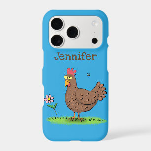 Funny chicken rustic whimsical cartoon