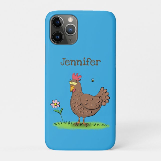 Funny chicken rustic whimsical cartoon Case-Mate iPhone case (Back)