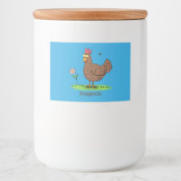 Funny chicken rustic whimsical cartoon