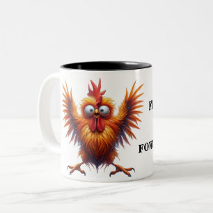 Funny Chicken Sarcasm Two-Tone Coffee Mug