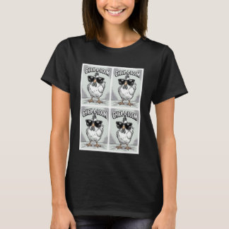 Funny Chicken Selfie Photobooth Rooster Wearing Su T-Shirt