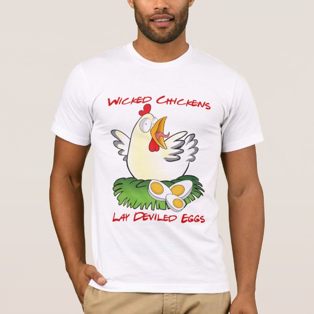 Funny Chicken Shirt Wicked Chickens (Front)
