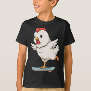 Funny Chicken Skater Skateboard Llerina Zoo Boys G T-Shirt