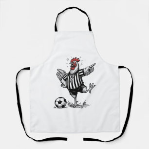 Funny Chicken Soccer Vintage Engraving Shirt_1 Apron