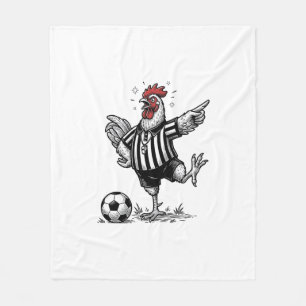 Funny Chicken Soccer Vintage Engraving Shirt_1 Fleece Blanket