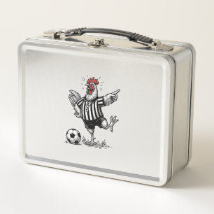 Funny Chicken Soccer Vintage Engraving Shirt_1 Metal Lunch Box