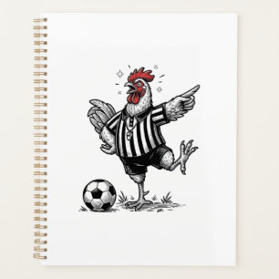 Funny Chicken Soccer Vintage Engraving Shirt_1 Planner