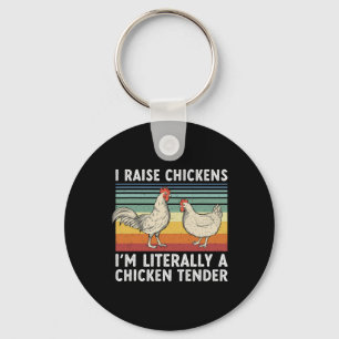 Funny Chicken Tender Poultry Men Women Farmer Hen Key Ring