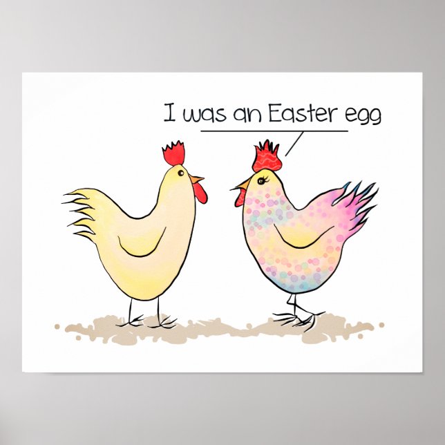 Funny Chicken was an Easter Egg Poster (Front)