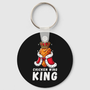 Funny Chicken Wing King Bbq Chicken Wing Graphic 1 Key Ring