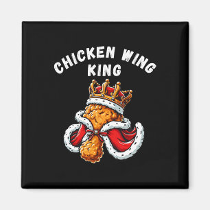 Funny Chicken Wing King Bbq Chicken Wing Graphic Magnet