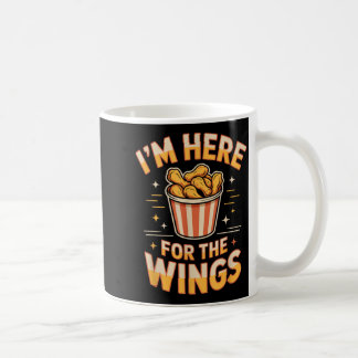 Funny Chicken Wings Apparel - Here for The Wings Coffee Mug