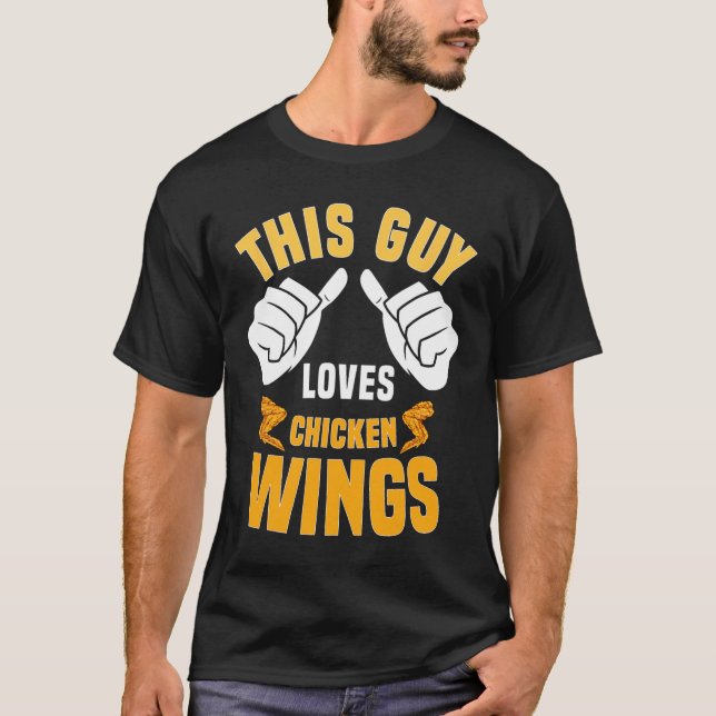 Funny Chicken Wings Lover Saying Hot Wing  T-Shirt (Front)