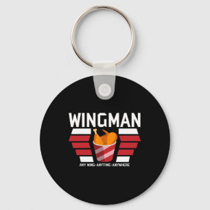 Funny Chicken Wings Shirt The Hot And Spicy Parody Key Ring