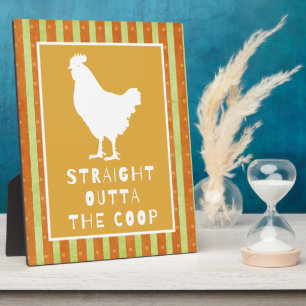 Funny Chicken Word Art Tabletop Plaque