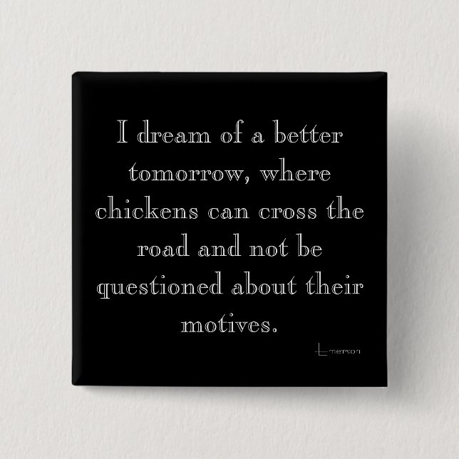 Funny Chickens Crossing Magnet 15 Cm Square Badge (Front)