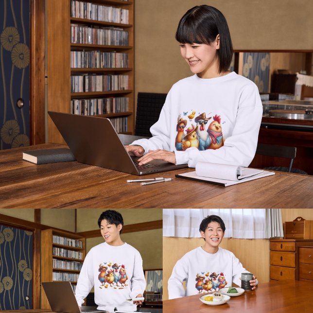 Funny Chickens for her  chicken lover Sweatshirt (Creator Uploaded)