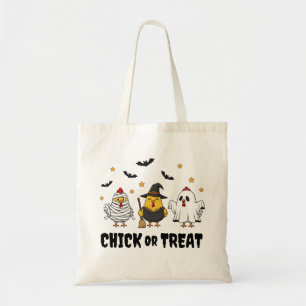 Funny Chickens Halloween Tote Bag