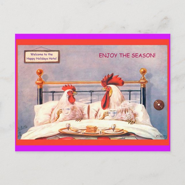 Funny Chickens Holiday Postcards Vintage copy 1910 (Front)