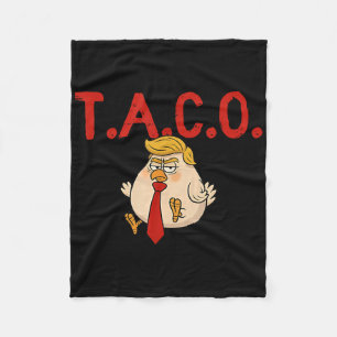 Funny Chickens Out T.a.c.o Fleece Blanket